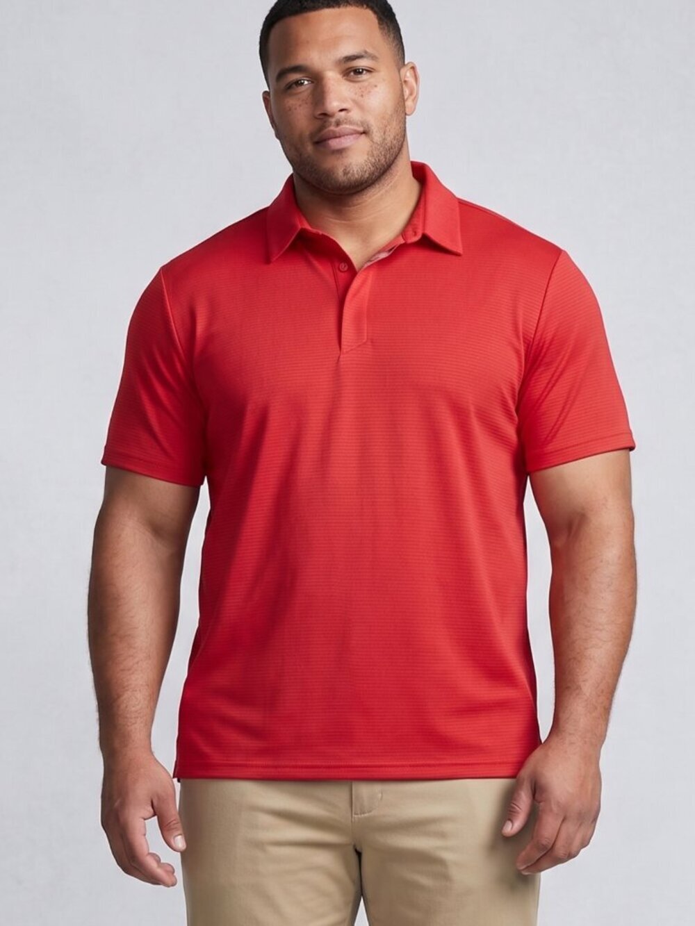NWOT | Crimson Red Anti-UV Moisture Wicking Technical Performance Polo Shirt | L